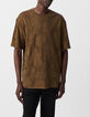 Men's bronze camouflage jacquard T-shirt-2