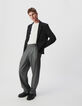 Pantalon de costume large gris faux-uni Homme-7