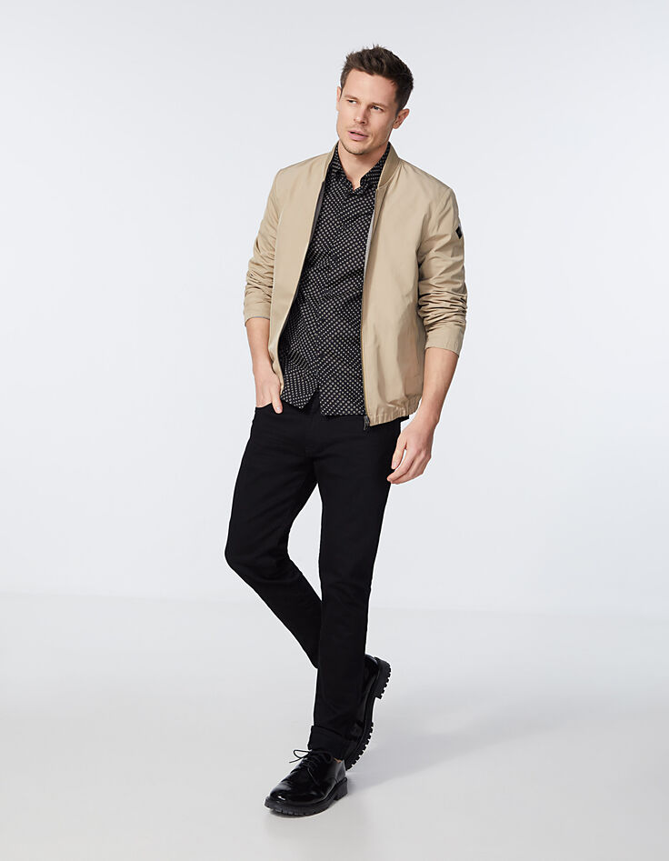 Camisa REGULAR negra motivos mini peace and love para hombre-5
