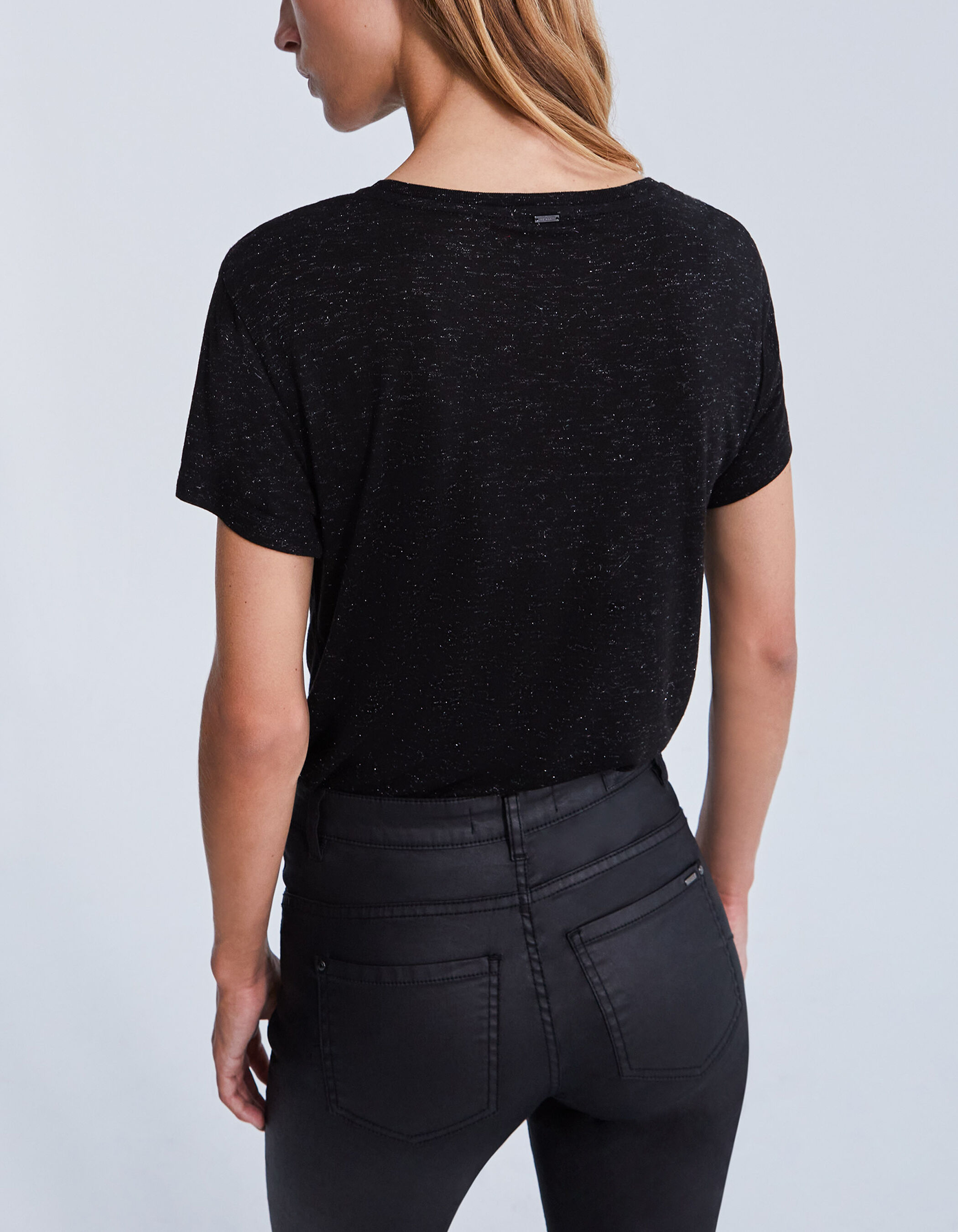 Tee shirt noir pailleté store