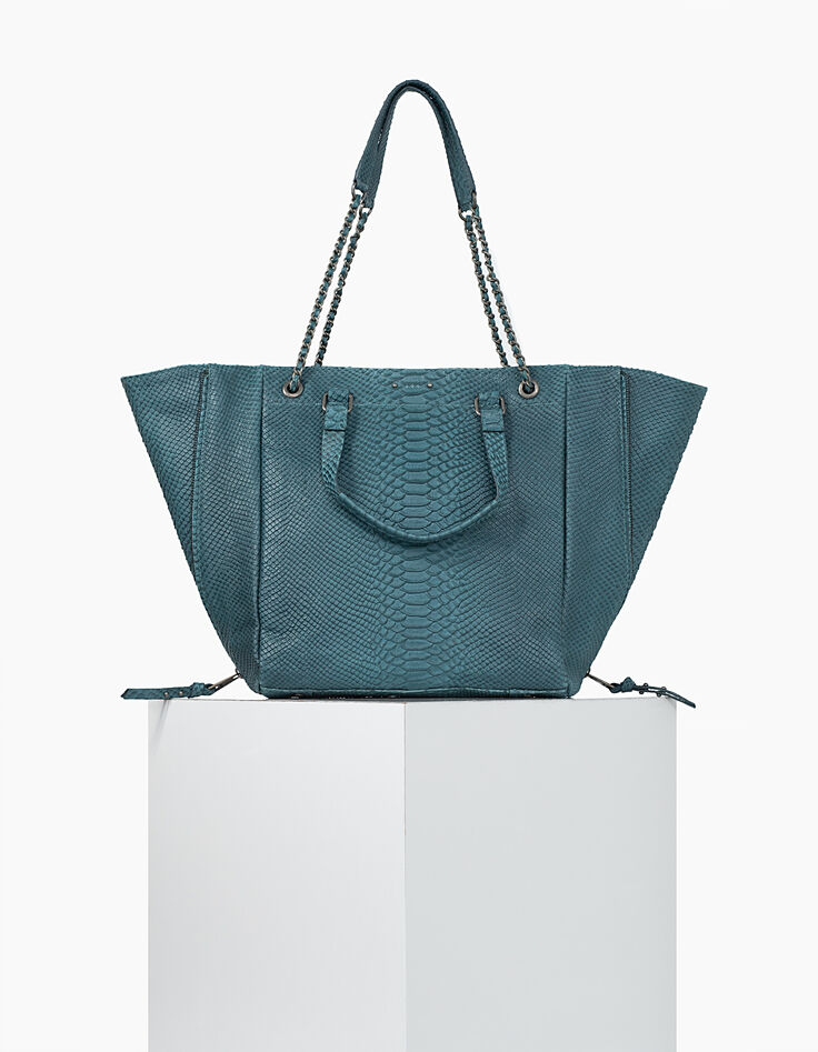 Women’s THE 1440 PRUSSIAN PYTHON Prussian reptile-look leather tote bag-1