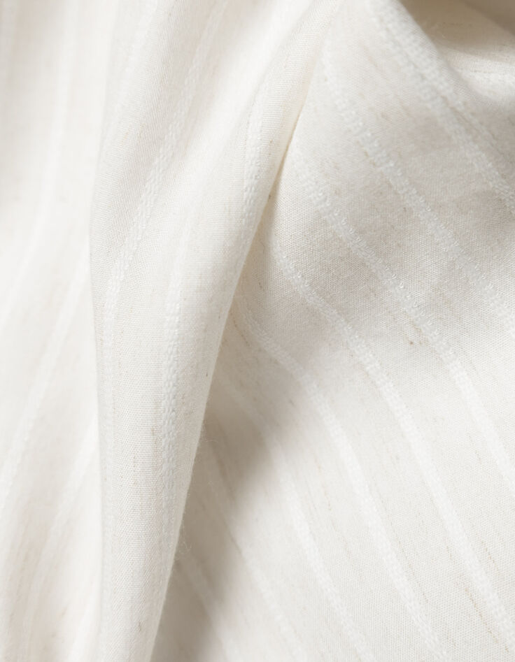 Dames colbert met breed wit motief in krijtstreepmotief-6