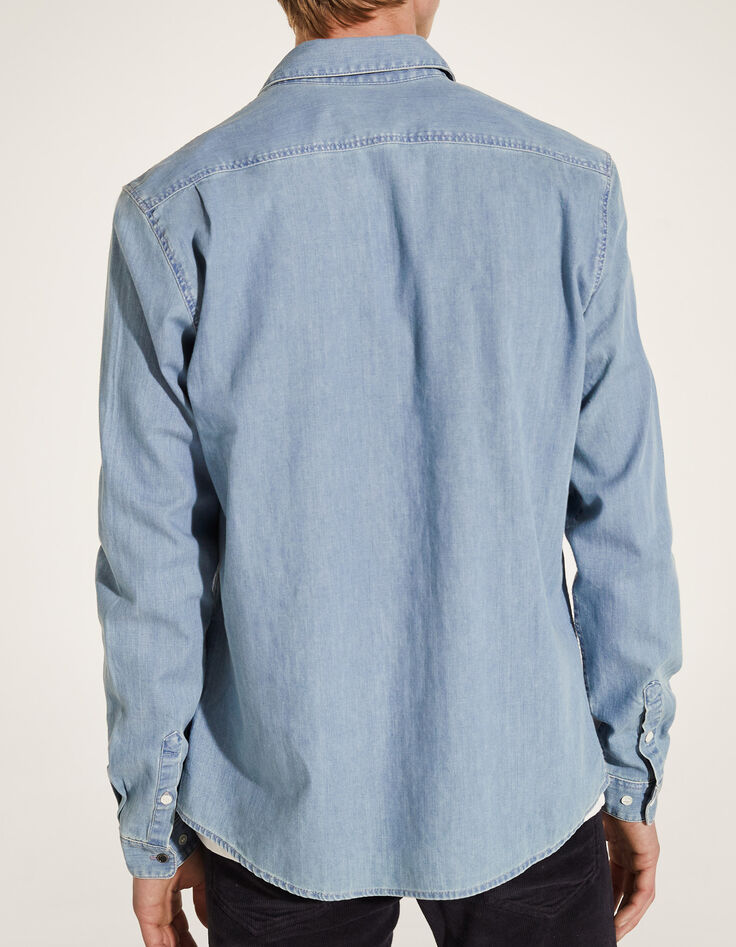 Steingraues REGULAR-Herrenjeanshemd-2