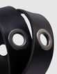 Girls’ black belt with XL eyelets-4