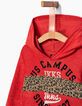 Girls' dark orange terry sweatshirt-3