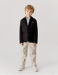 Veste de costume cérémonie noire faux-uni garçon-3