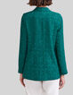 Veste de costume émeraude recyclée imprimé paon Femme-3