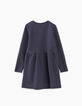 Vestido navy de punto en relieve IKKS PARIS niña-3