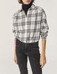 Chemise oversize à carreaux femme-1