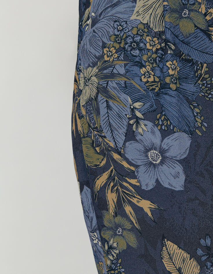 Pantalon jogger taille haute imprimé floral femme-2