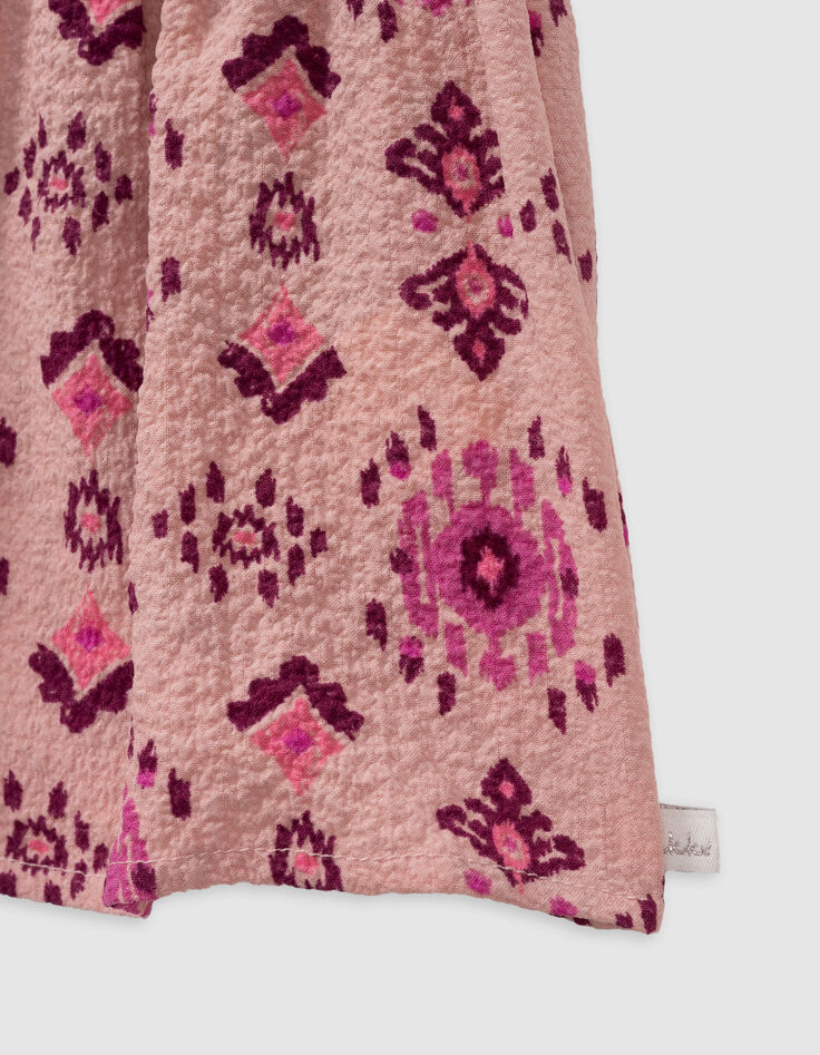 Rosa Caraco mit Maxi-Ethno-Print für Mädchen-4