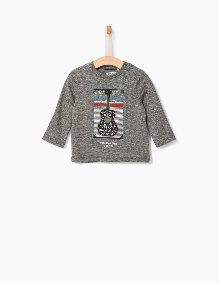 Tee-shirt gris à visuel guitare bébé garçon - IKKS