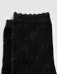 Gerippte Mädchensocken in Grau und Cremeweiß-6