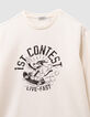 Camiseta blanca mensaje skater niño-2