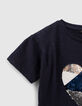 Girls' indigo reversible sequin heart T-shirt-5
