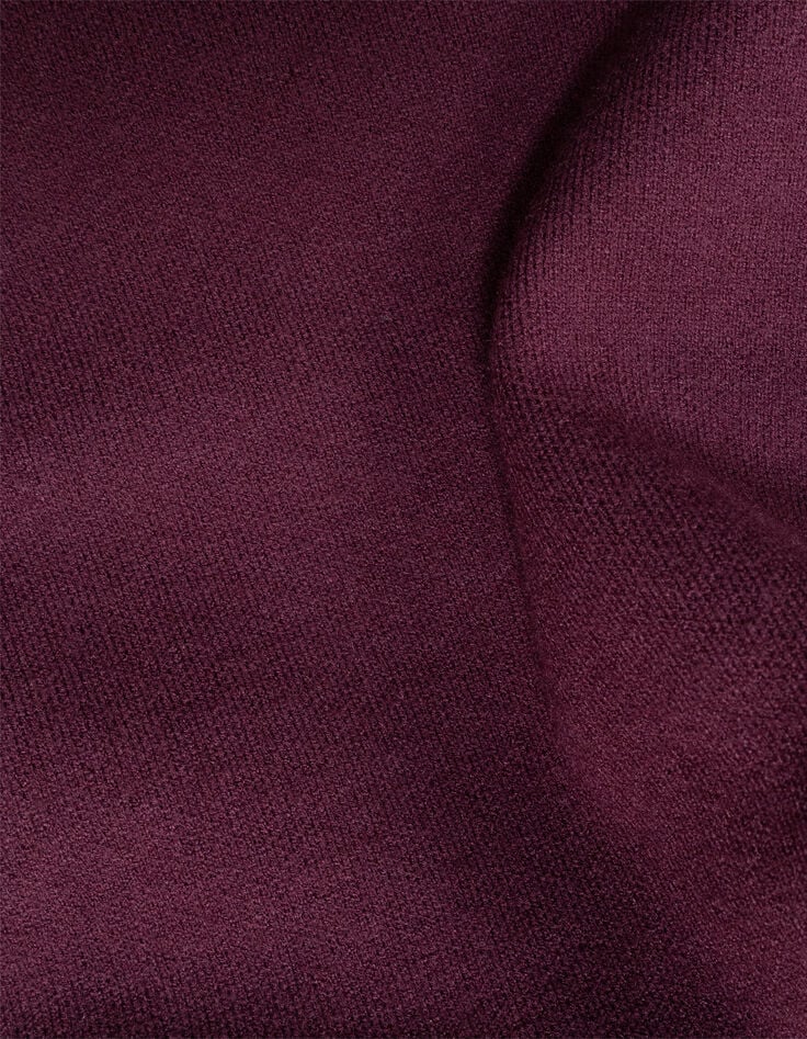 Robe pull bordeaux tricot fille-10