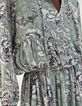 Wijde gerecycleerde jurk vintage bloemenprint dames-8