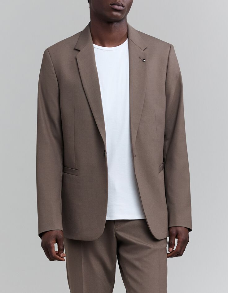 Veste de costume châtain Homme-6 Veste de costume châtain Homme-6