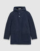 Herenparka met fleecevoering in marineblauw-8
