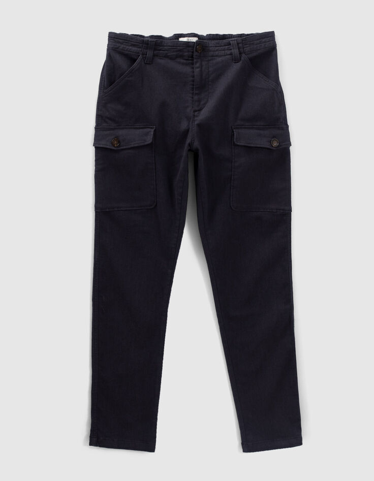 Marineblaue Herrencargohose-5