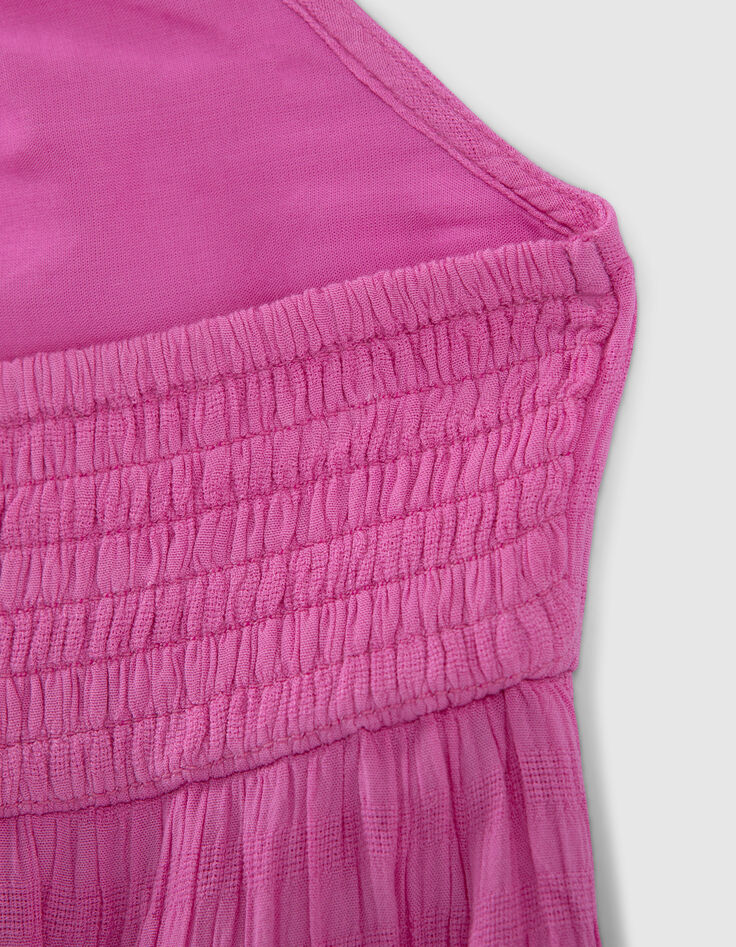 Robe dos-nu rose fille-4