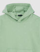 Sweat vert à capuche motif palmiers garçon-5