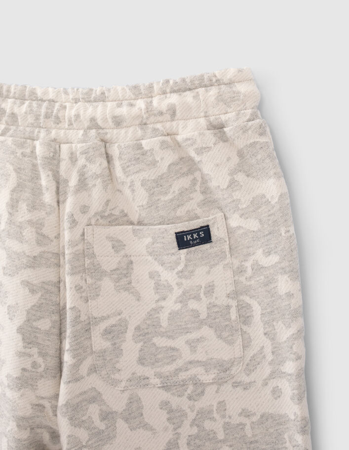 Boys’ grey Bermuda shorts with aquatic motif - IKKS