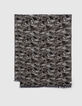 Schwarzer M&auml;dchenschal mit Camouflageprint-2