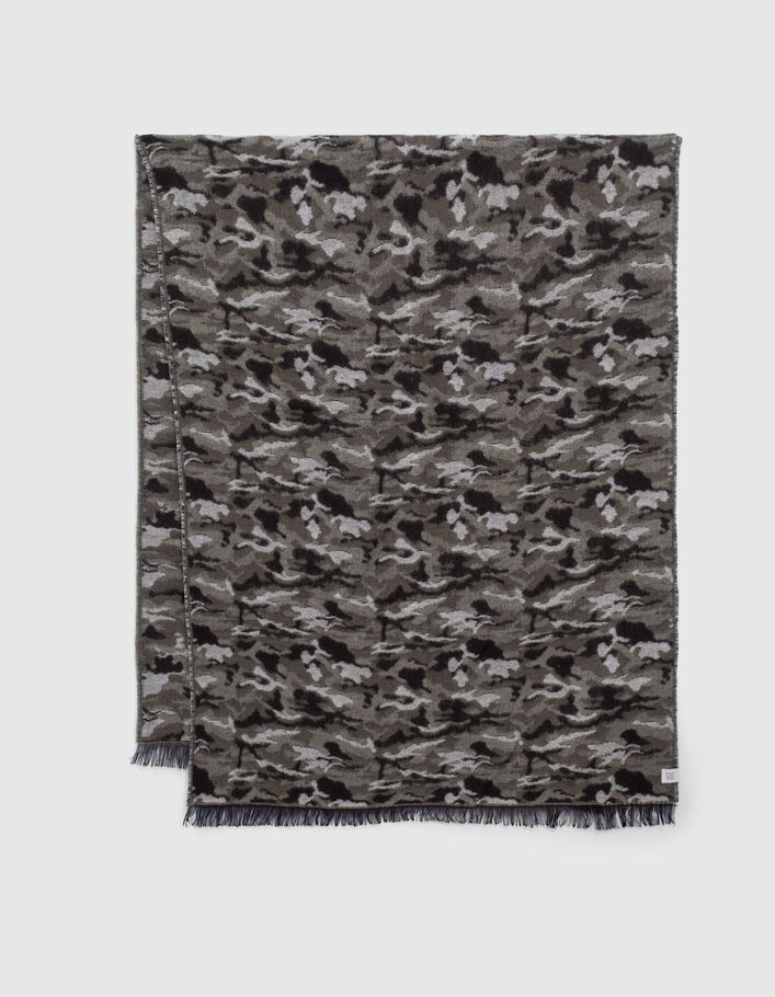 Girls’ black camouflage motif scarf - IKKS