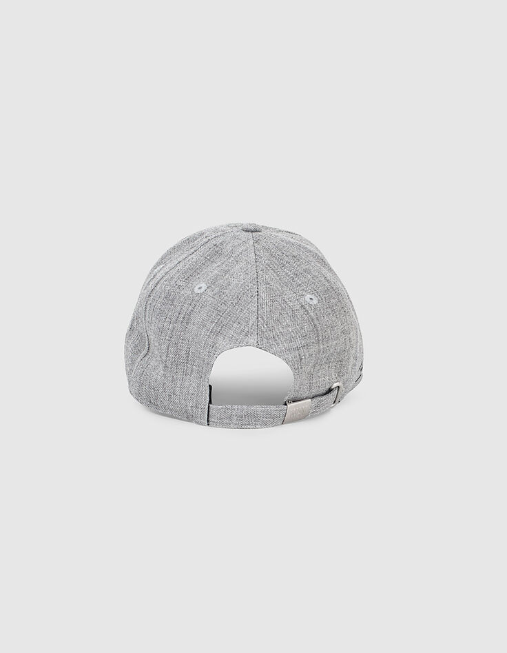 Boys’ medium grey marl cap with skull print-3