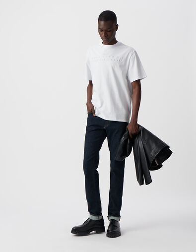 Camiseta blanca mensaje relieve DRY FAST hombre - IKKS