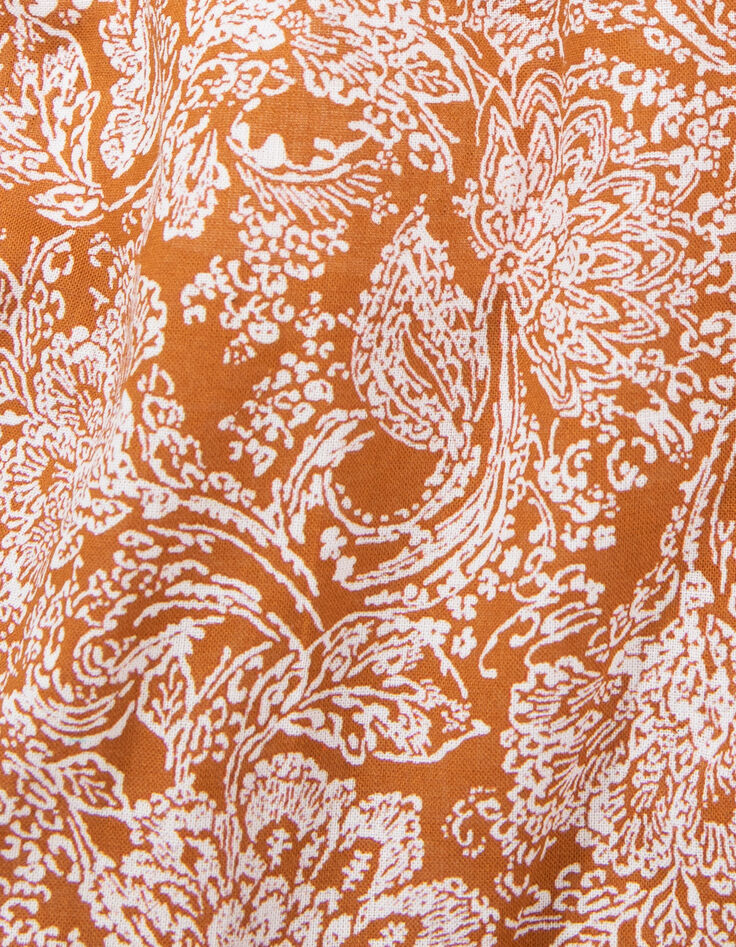 Chemise caramel imprim&eacute; ethnique gar&ccedil;on-6