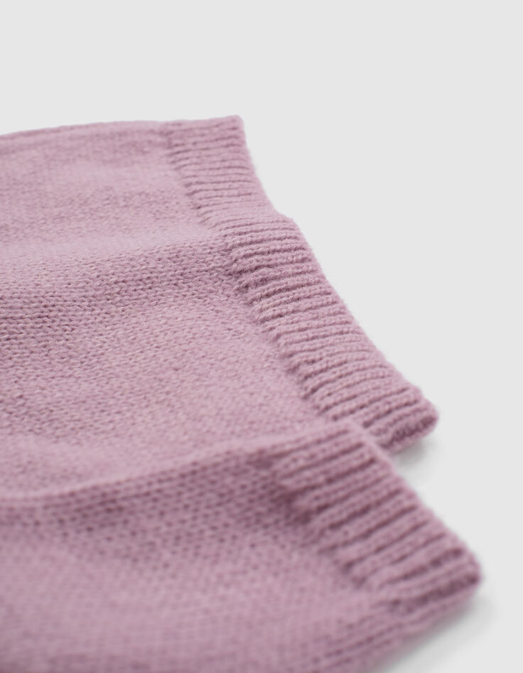 Baby girls’ lilac zipped knitted cardigan-5