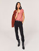 Linnen T-shirt foil korte mouwen dames-6