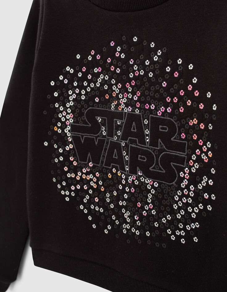 Sweat noir brodé sequins IKKS - STAR WARS™ fille-4