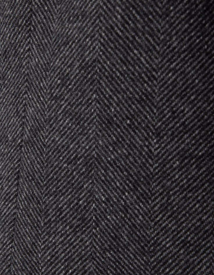 Men’s charcoal semi-plain coat-8
