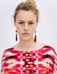 Robe longue fuchsia motif ethnique IKKS x GIGEEZ Femme-5