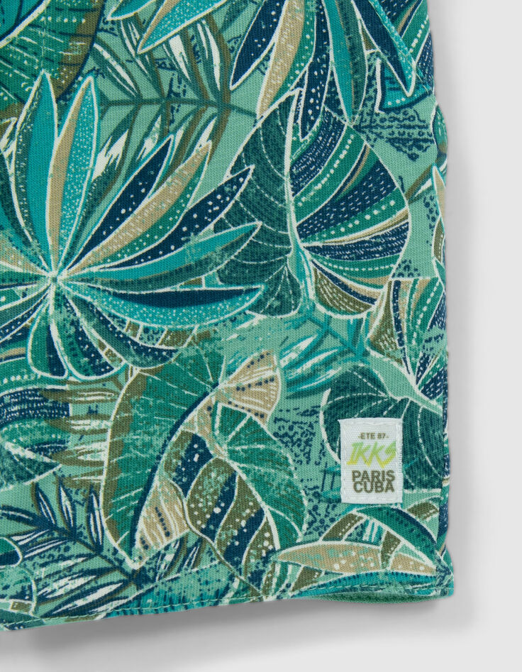 Baby boys’ green/exotic motif reversible Bermuda shorts-6