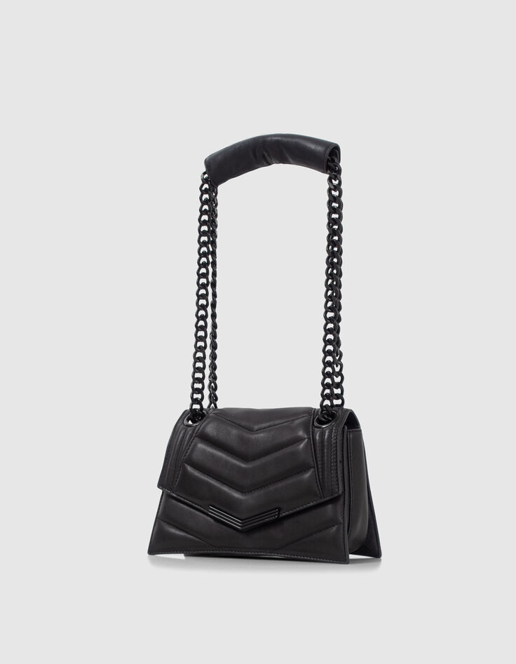 Sac THE 1 Timeless noir cuir matelassé Taille S Femme-4