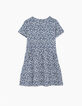 Robe navy imprimé fleurs aquatiques fille-4