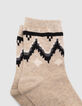 Boys’ black, green and beige socks-4