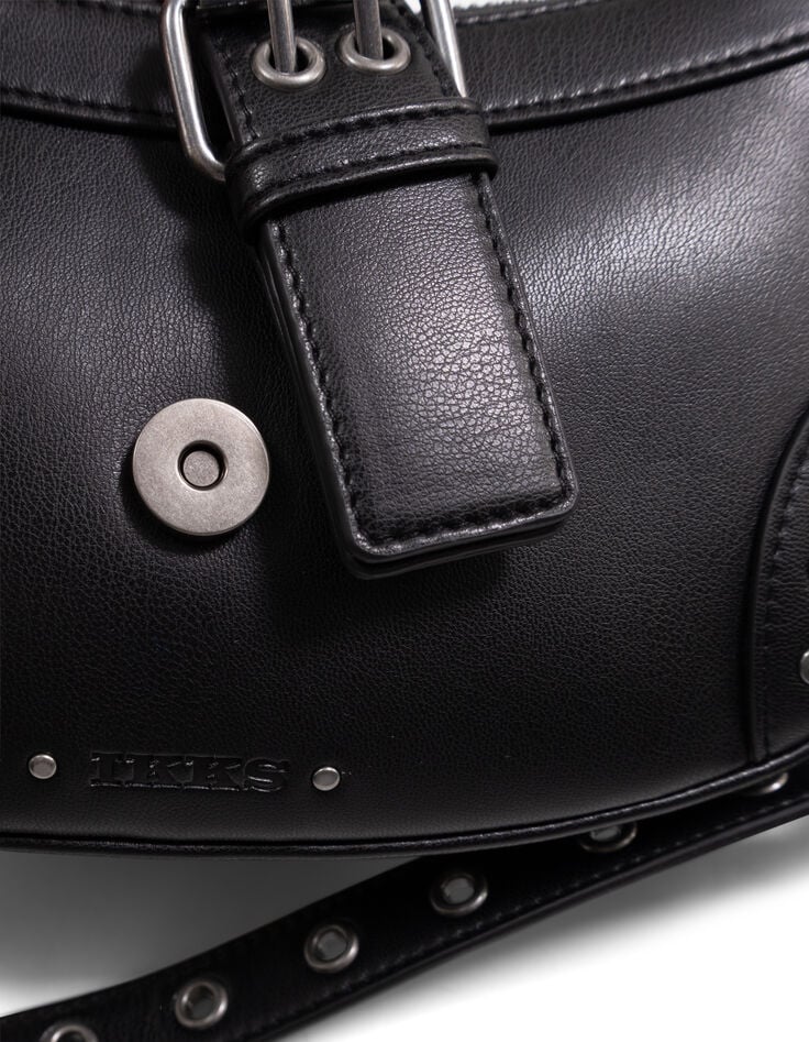 Zwarte handtas met sierstuds meisjes-6 Zwarte handtas met sierstuds meisjes-6