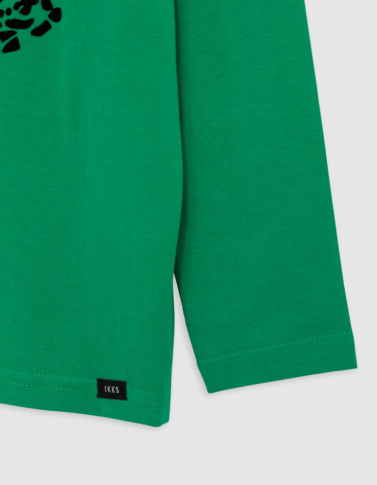 Jungen-T-Shirt aus Phosphor-Biowolle mit Leoaugen, Jungen-6 Jungen-T-Shirt aus Phosphor-Biowolle mit Leoaugen, Jungen-6