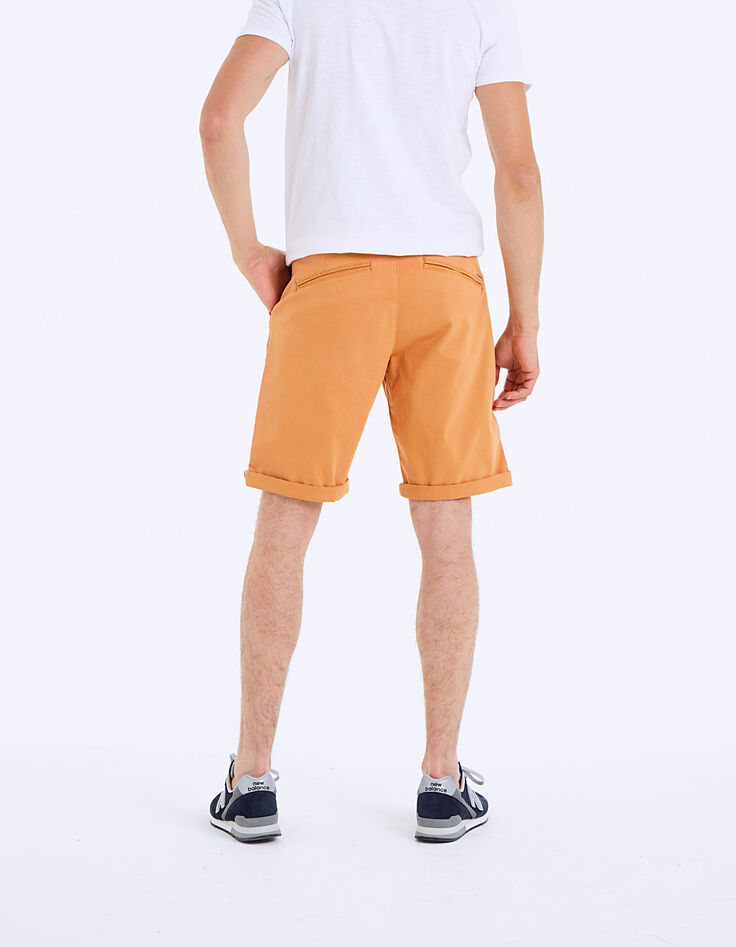 Bermuda chino slim mandarine Homme-3 Bermuda chino slim mandarine Homme-3