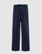 Marine geklede flare broek milanotricot Dames-13
