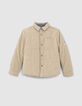 Veste réversible beige et vichy garçon-2