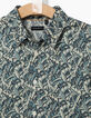 Chemise encre Liberty® à motifs feuillage garçon -3