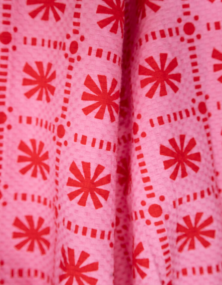 Girls’ pink graphic print dress-8 Girls’ pink graphic print dress-8