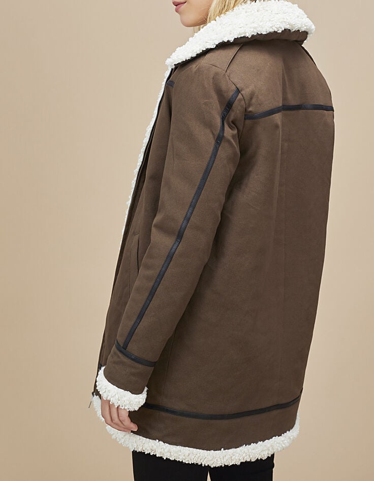 Parka caqui forrada estilo aviador I.Code-3 Parka caqui forrada estilo aviador I.Code-3