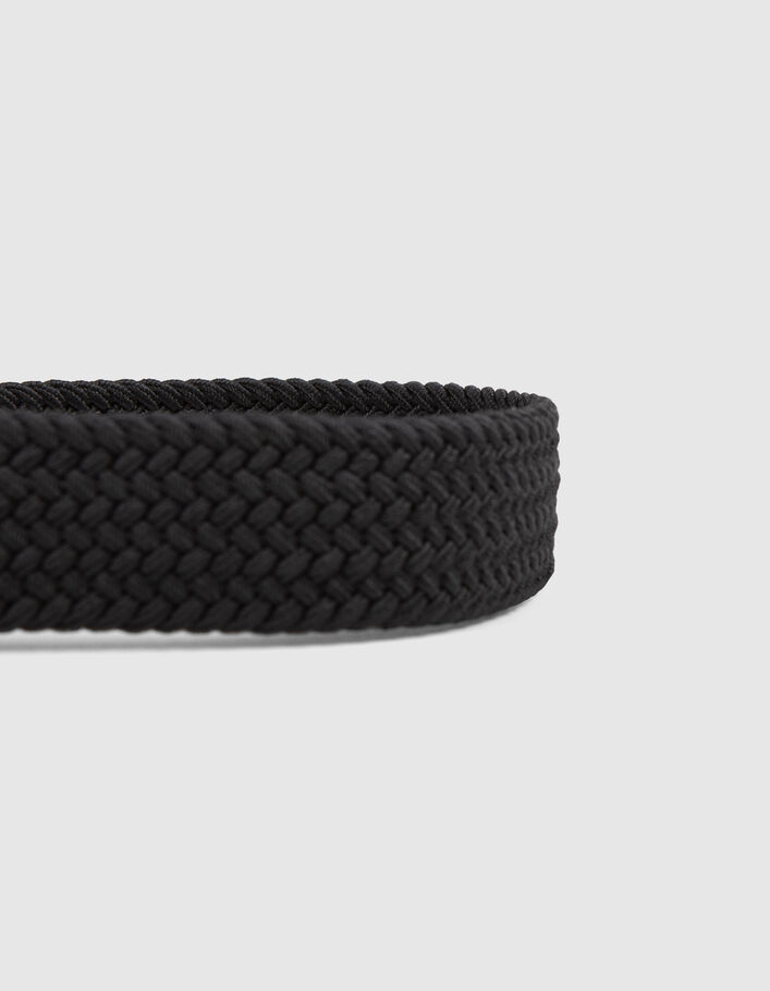 Men’s black textile woven belt - IKKS